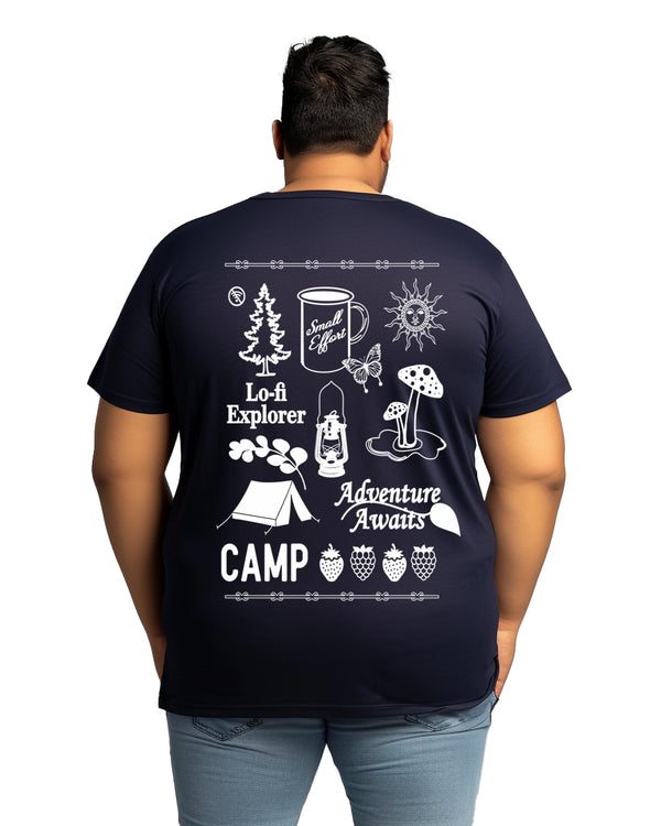 Go Wild Size T-Shirt in Navy Blue