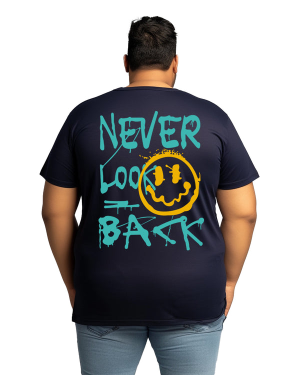 Never Look Back T-Shirt in Navy Blue