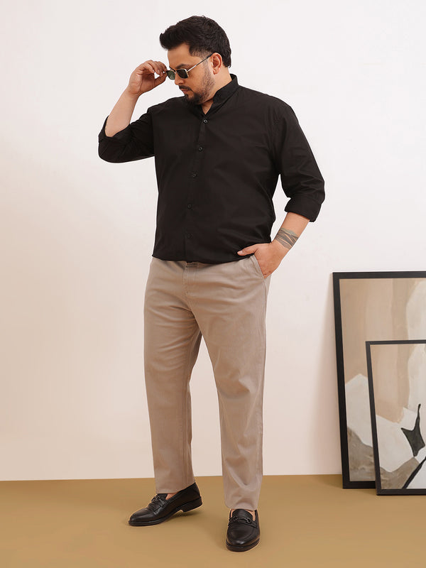 Madarian Collar Shirt in Black