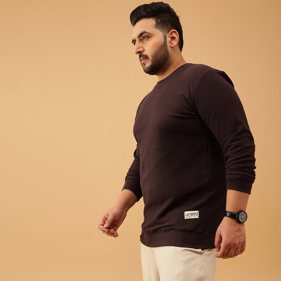 Premium Knitted Textured Sweatshirt