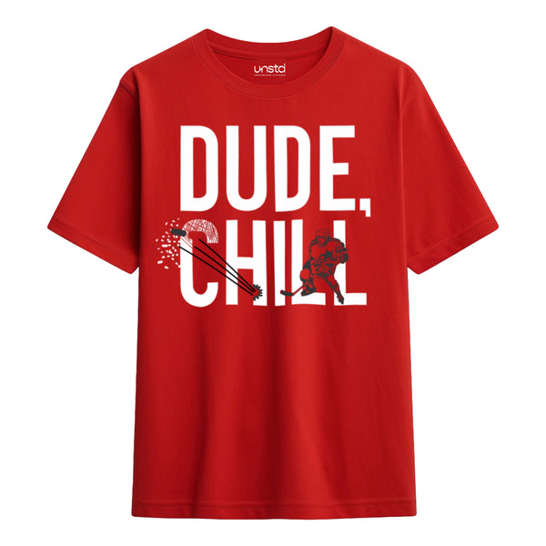 Dude Chill T-shirt in Red