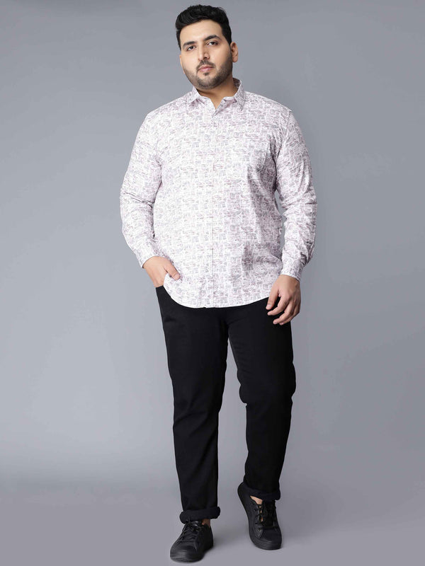 White Pink Printed Shirt in -