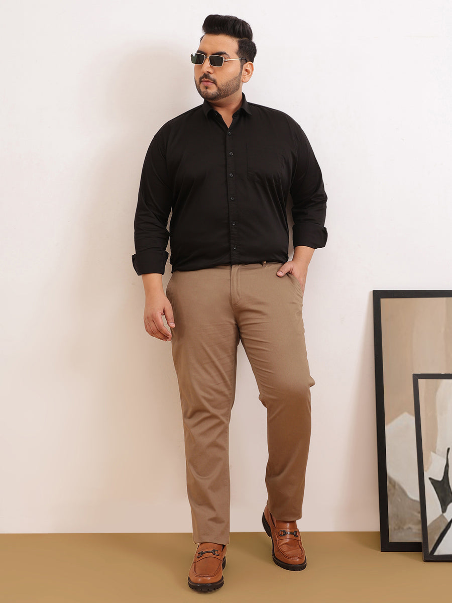 Satin Stretchable Premium Plus Size Shirt