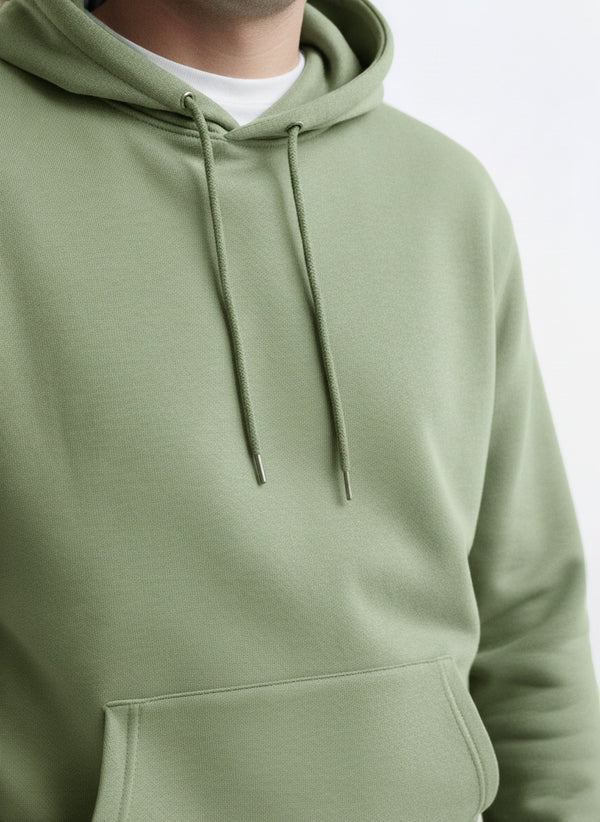 Solid Hoodie in Sage Green