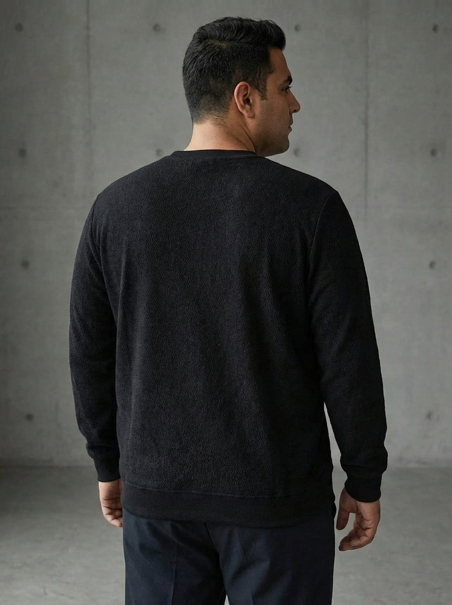 Black Premium Structured Sweatshirt