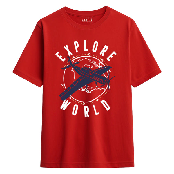 Explore the World T-shirt in Red