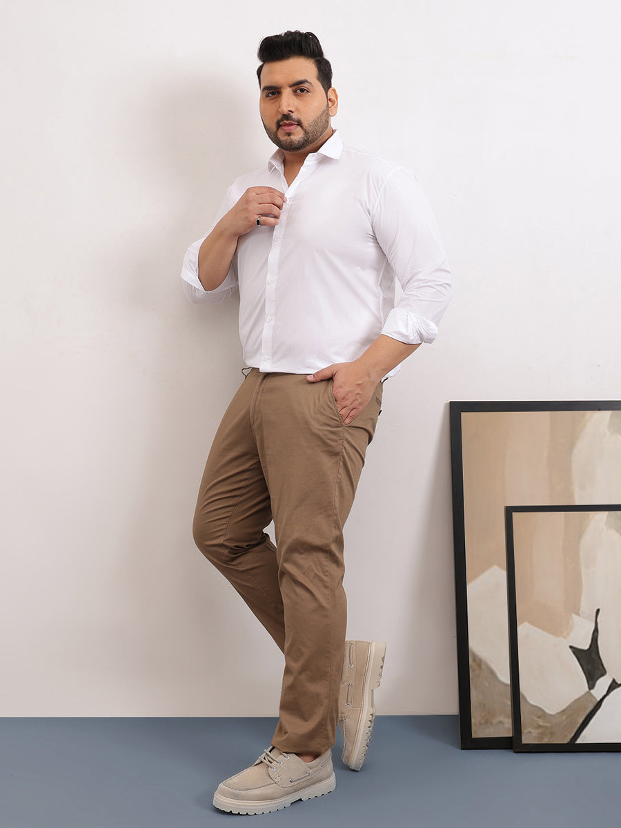 Solid Cotton Plus Size Shirt