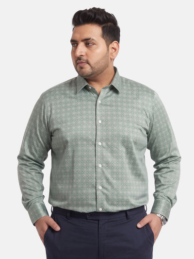 Satin Geometric Print Shirt