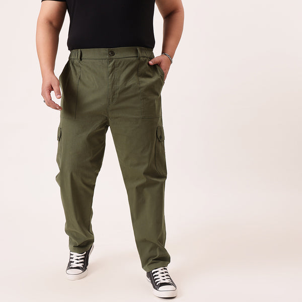 Ribstop Textured 6 Pocket Cargo in Olive Green