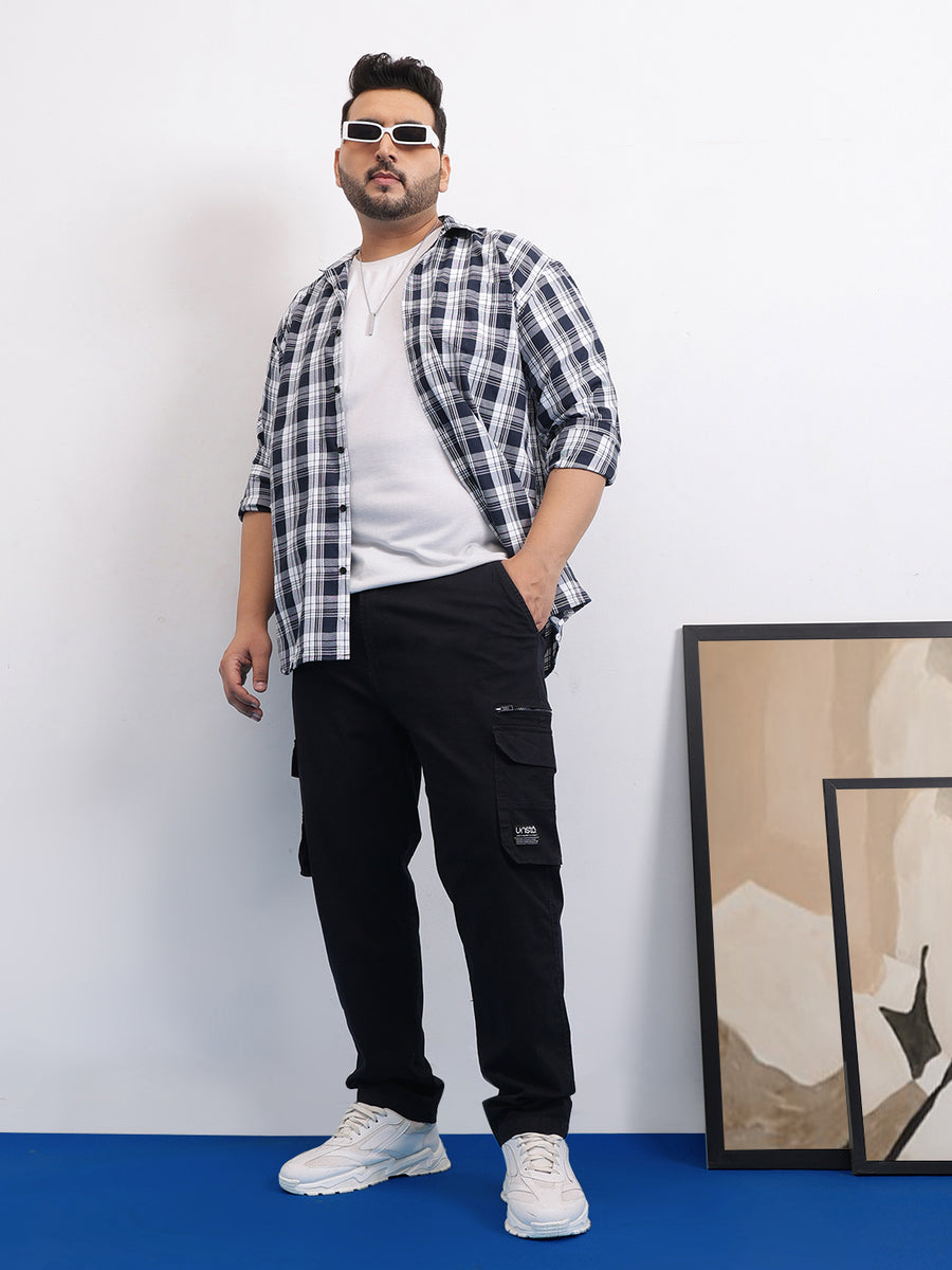 6 Pocket Zipper Cotton Stretch Plus Size Cargo
