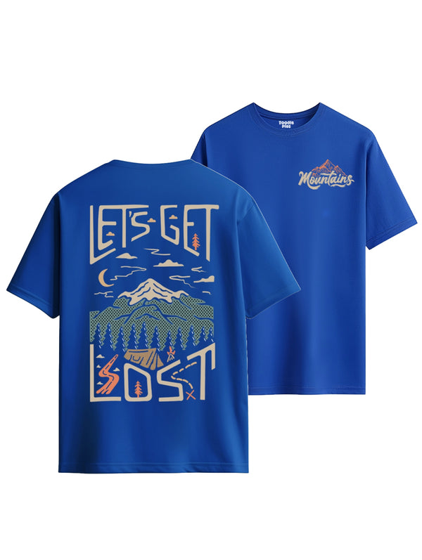 Let's Get Lost T-shirt in Royal Blue