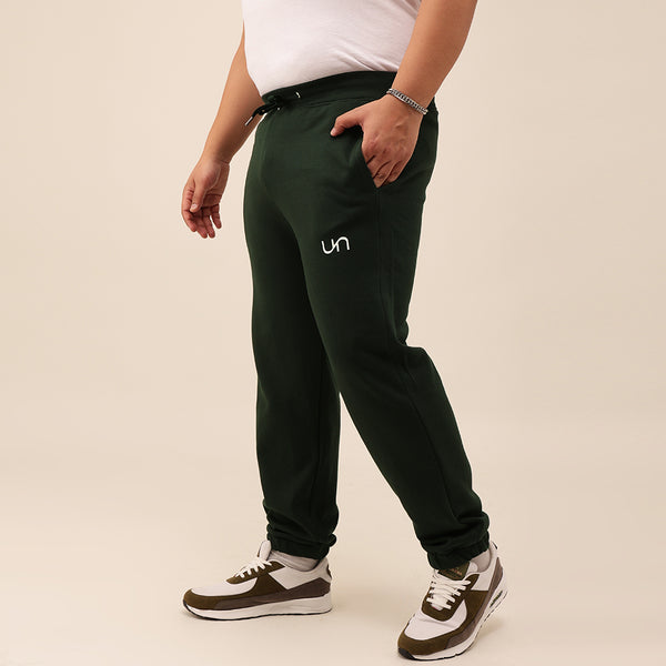 Solid SweatPants Relaxed Fit in Forest Green