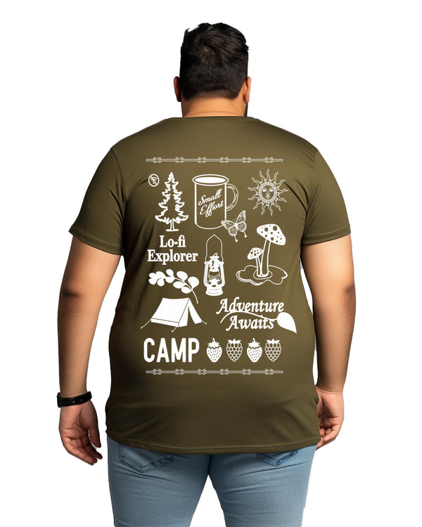 Go Wild Size T-Shirt in Olive Green