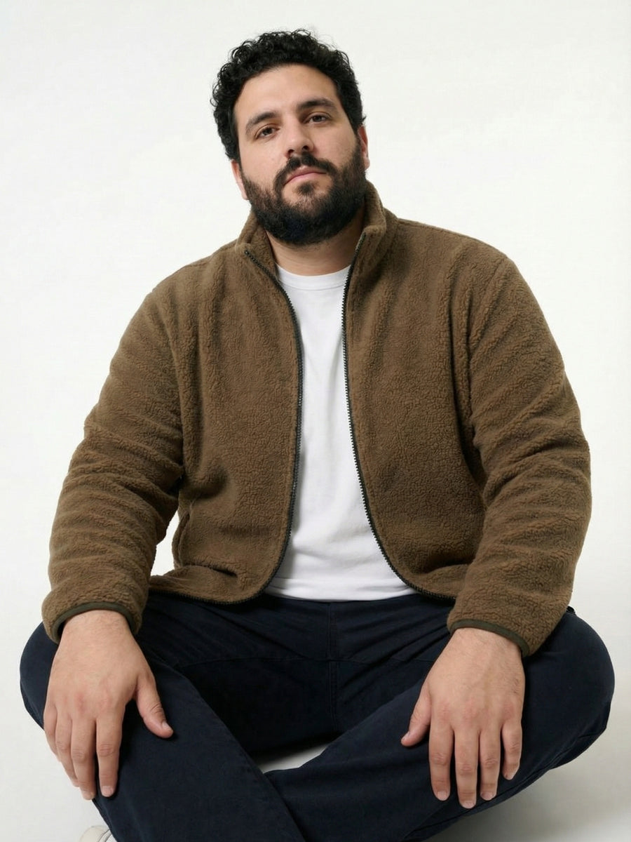 Fleece Heavy Weight Plus size Zipper Jacket