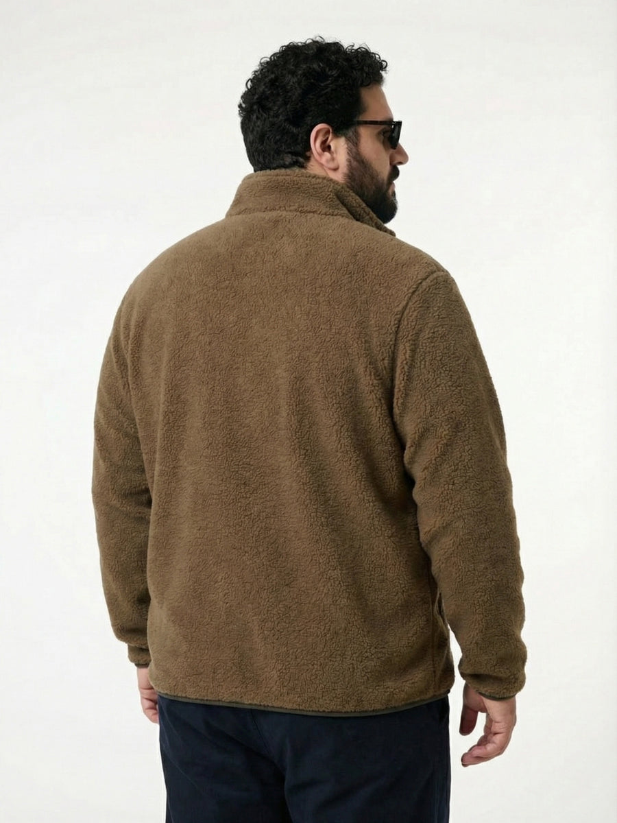 Fleece Heavy Weight Plus size Zipper Jacket