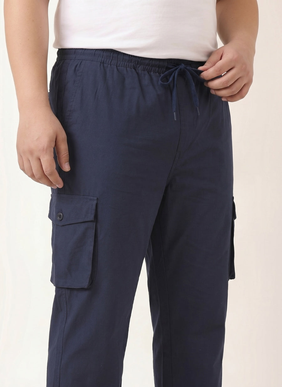 6 Pocket Relax Fit Cargo Plus Size