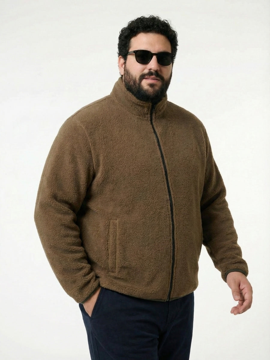 Fleece Heavy Weight Plus size Zipper Jacket