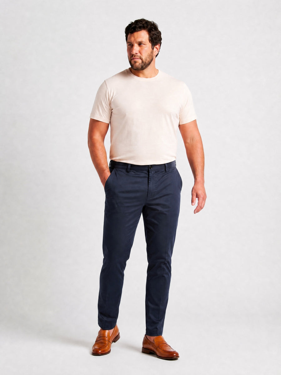 Satin Cotton Plus Size Chinos