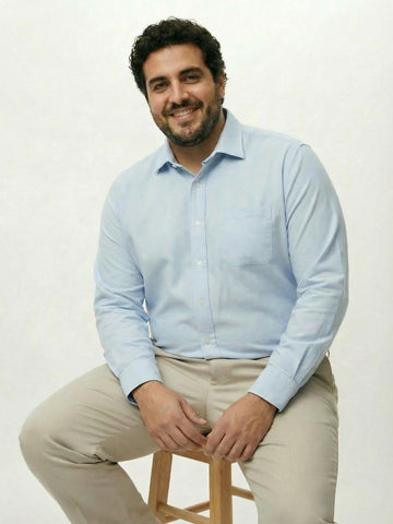 Premium Stretch Oxford Solid Plus Size Shirt