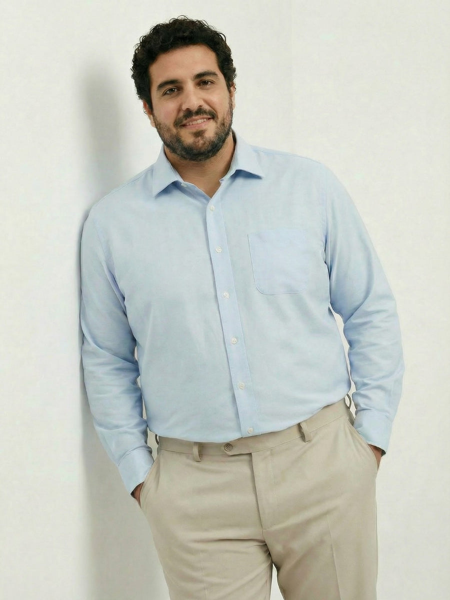 Premium Stretch Oxford Solid Plus Size Shirt