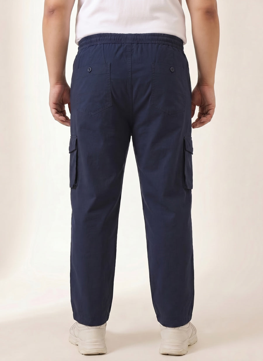 6 Pocket Relax Fit Cargo Plus Size