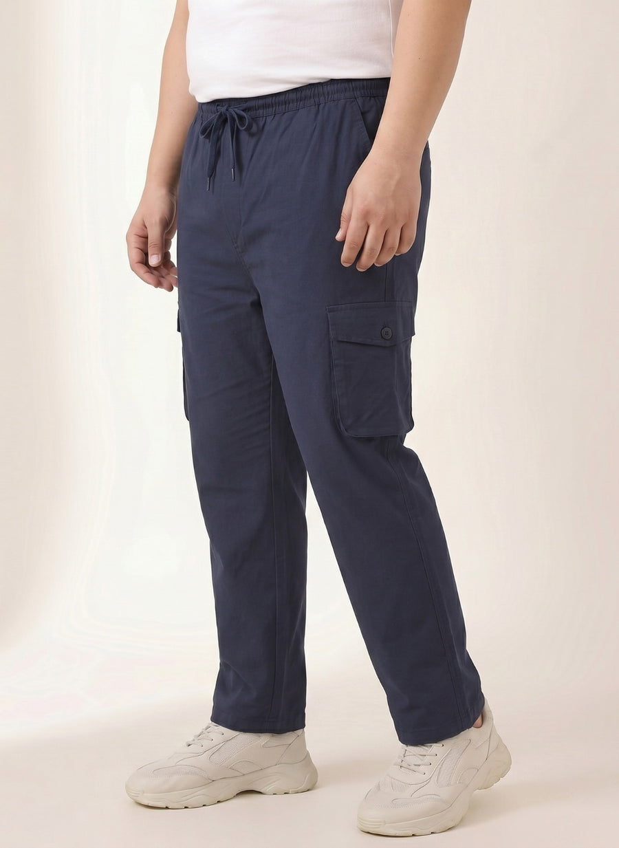 6 Pocket Relax Fit Cargo Plus Size