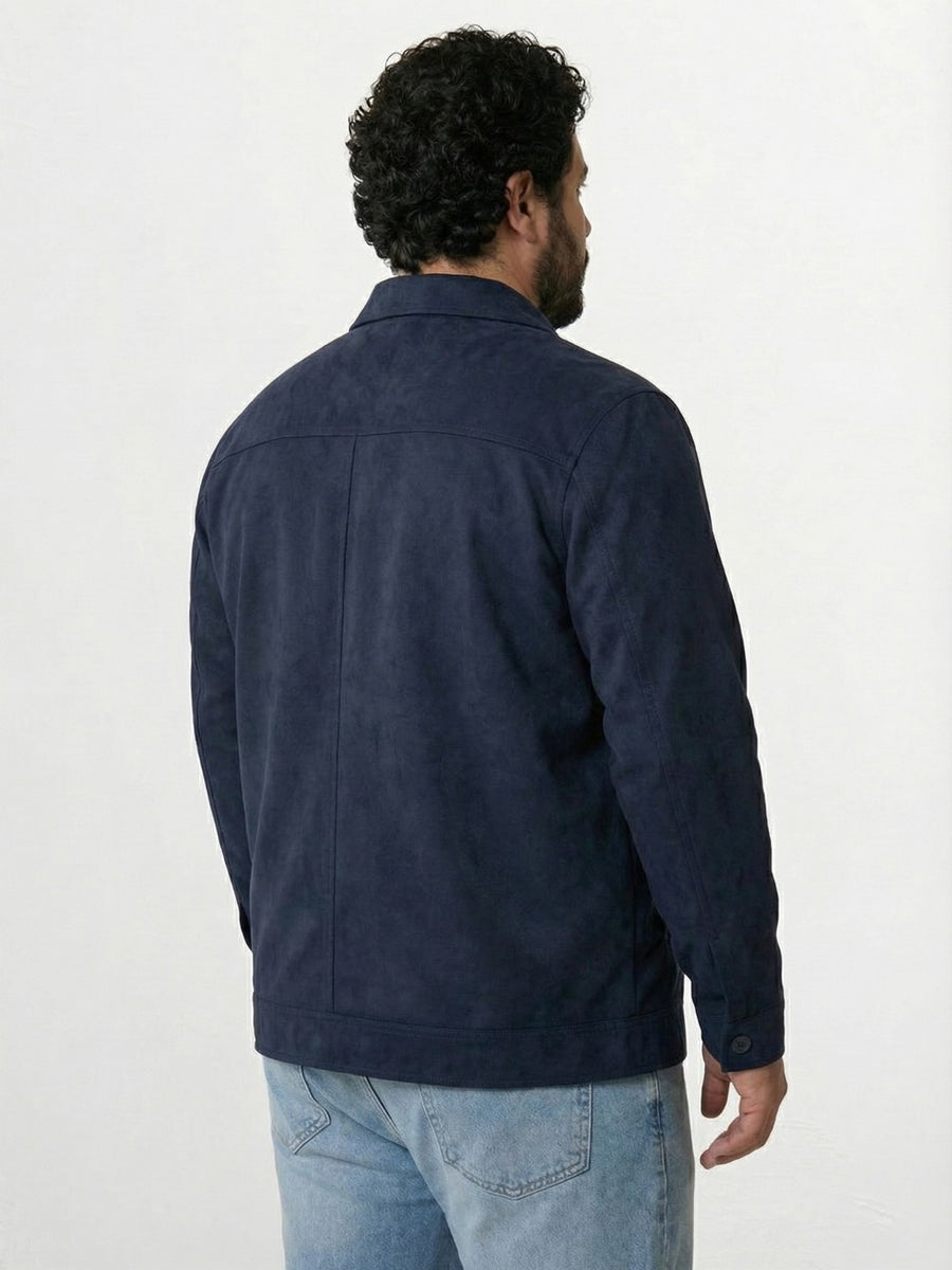 Plus Size Suede Jacket