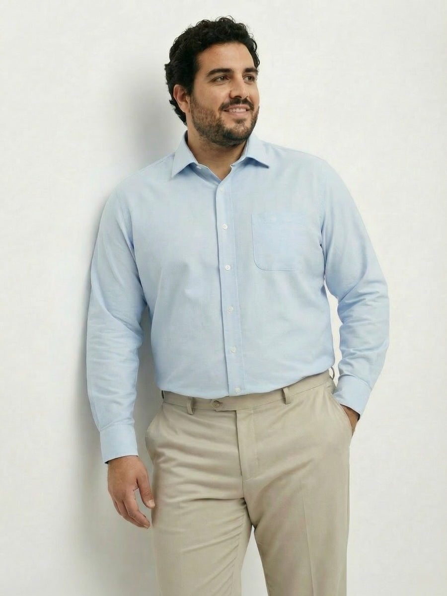 Premium Stretch Oxford Solid Plus Size Shirt