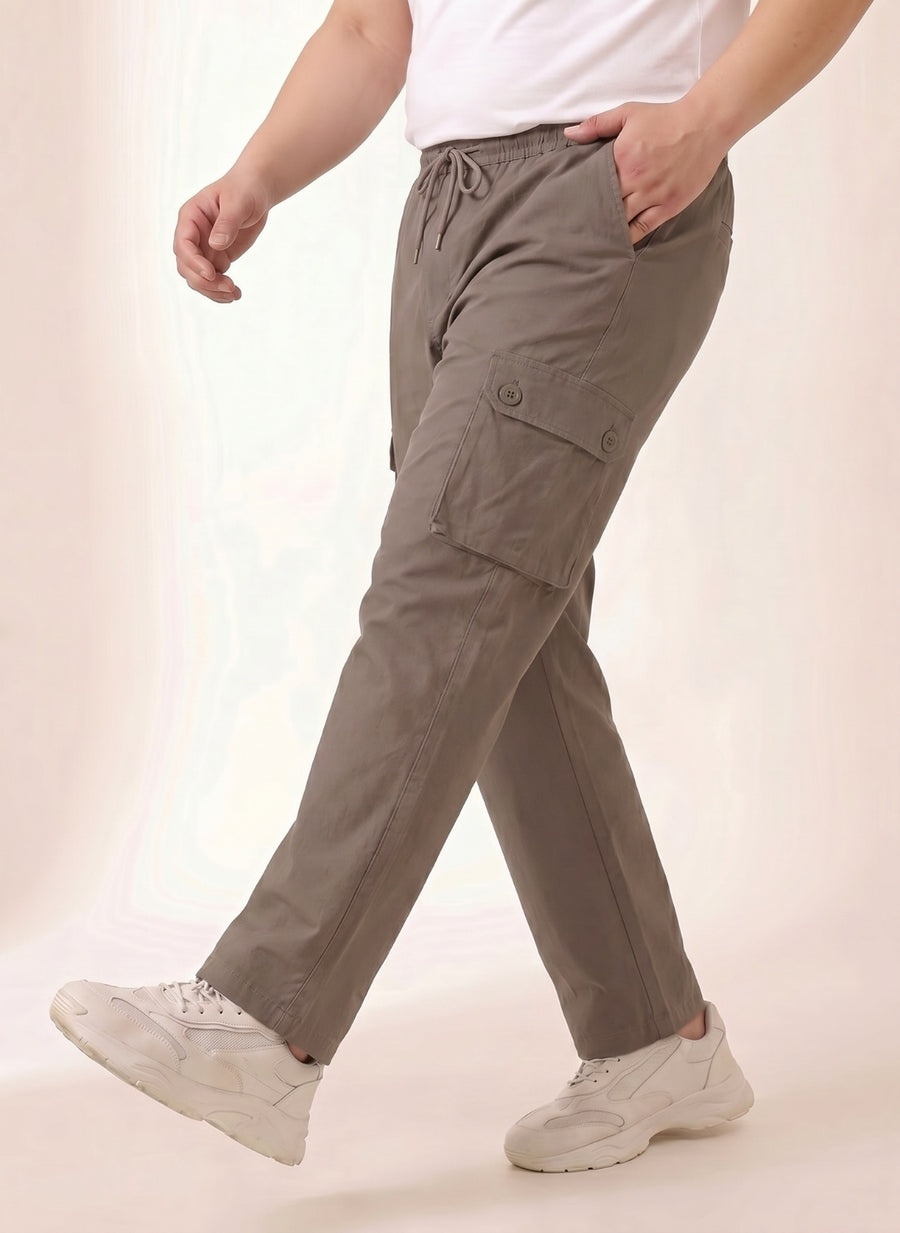 6 Pocket Relax Fit Cargo Plus Size