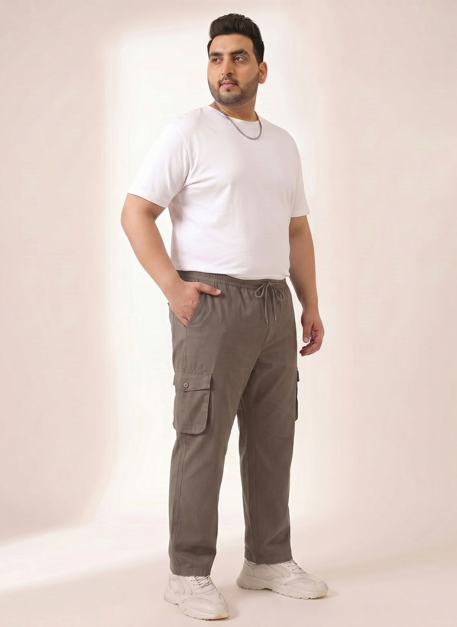 6 Pocket Relax Fit Cargo Plus Size