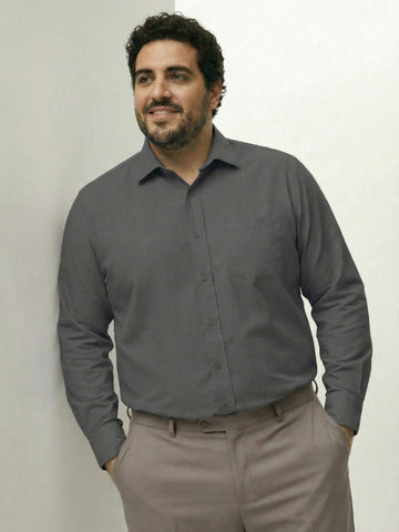 Premium Stretch Oxford Solid Plus Size Shirt