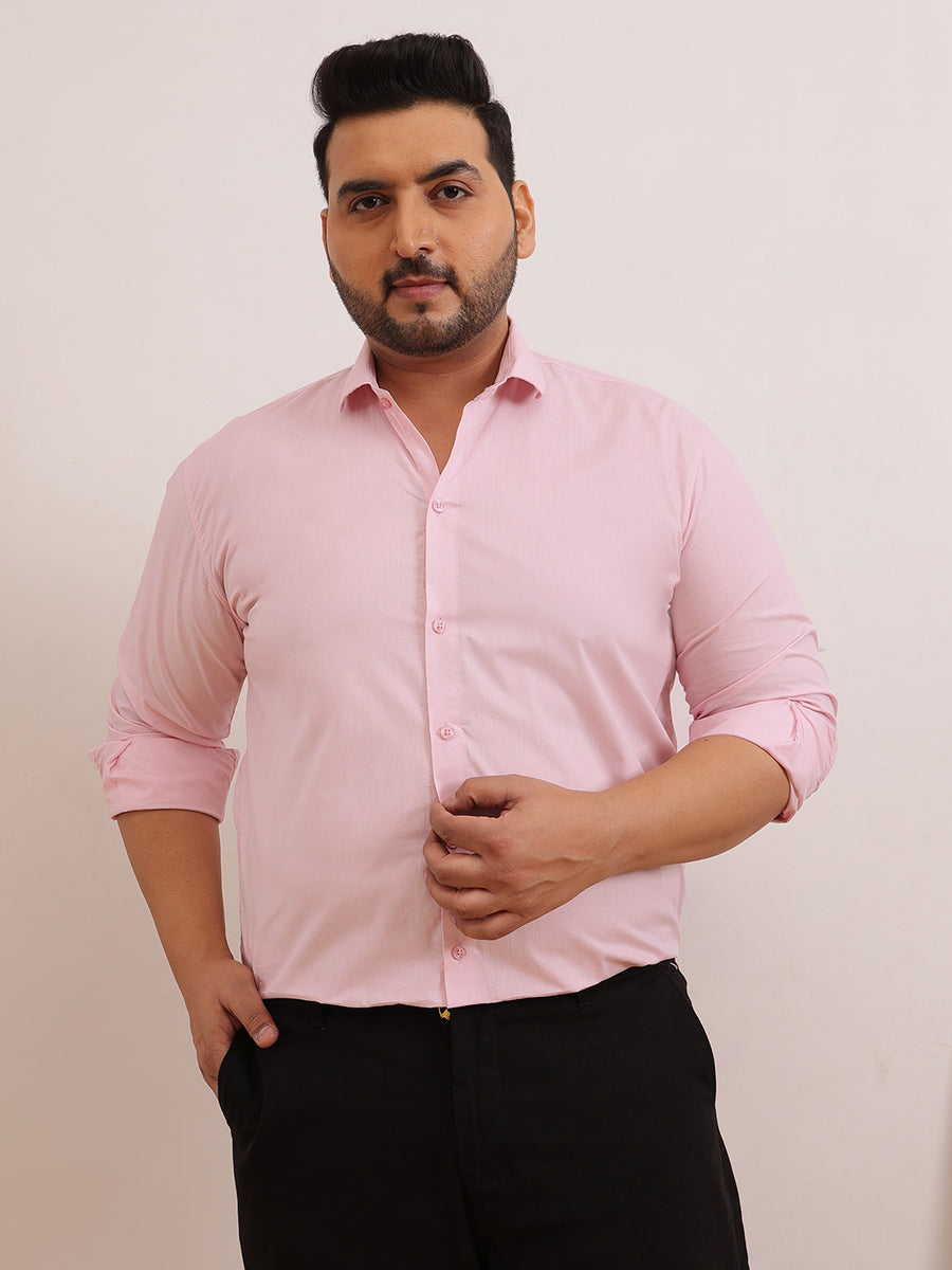 Solid Cotton Plus Size Shirt