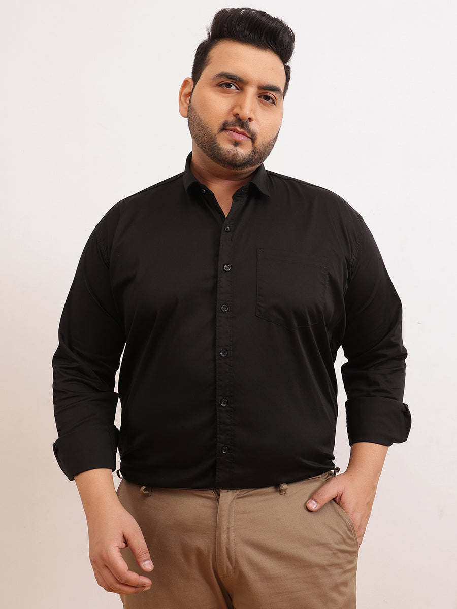 Satin Stretchable Premium Plus Size Shirt