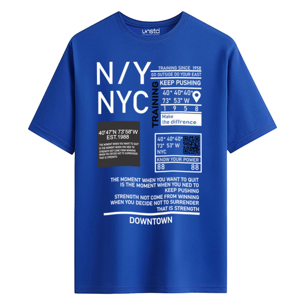 NYC Downtown T-shirt in Royal Blue