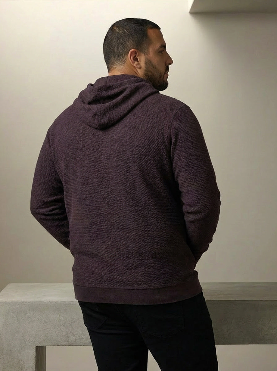 Premium Knitted Textured Hoodie