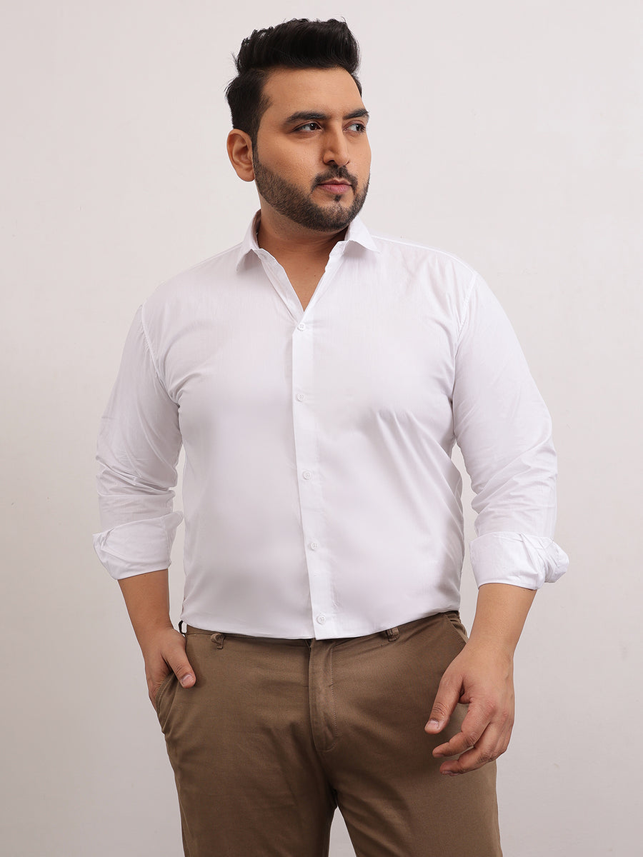 Solid Cotton Plus Size Shirt