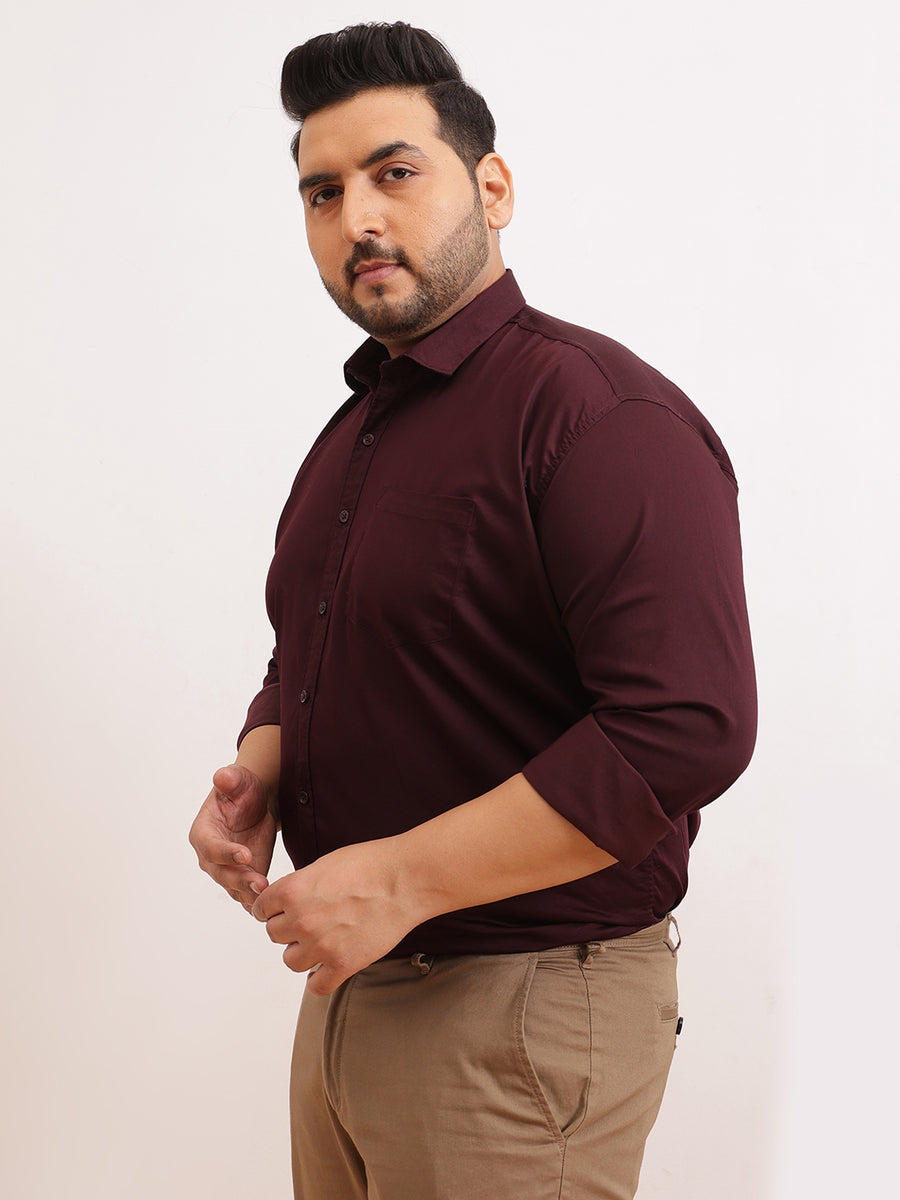 Solid Cotton Plus Size Shirt