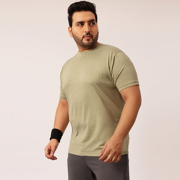 Rapid Dry Premium Gym T-shirt in Light Olive Green