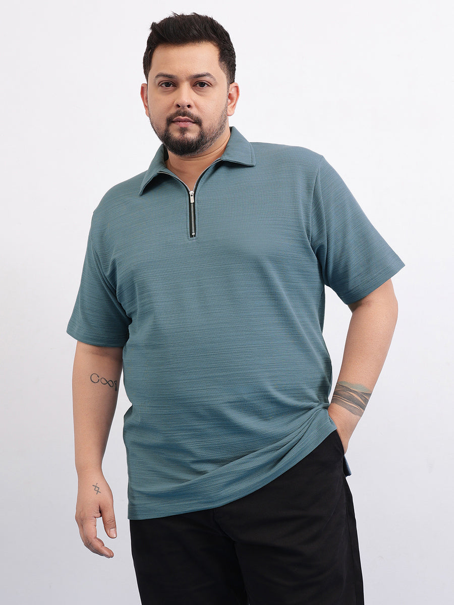 Moon Crush texture Plus size polo
