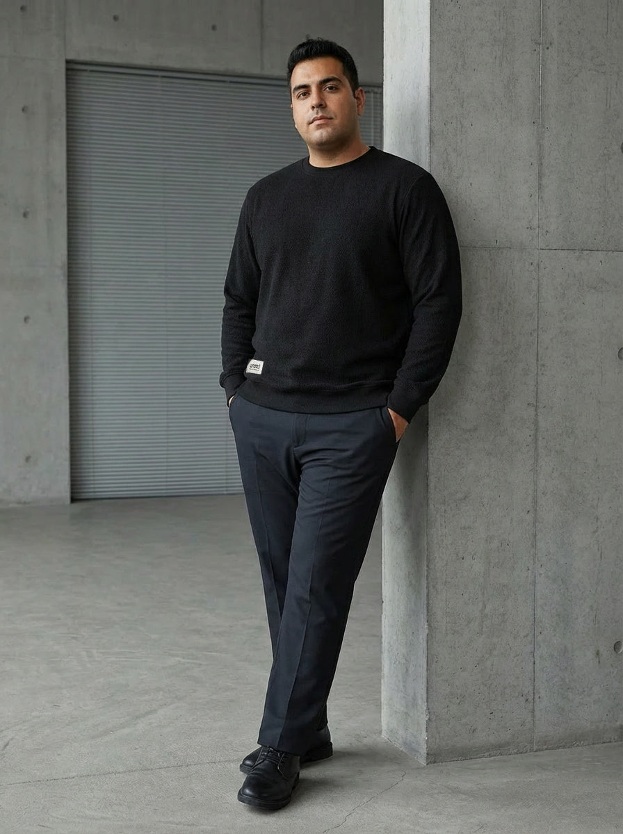 Black Premium Structured Sweatshirt