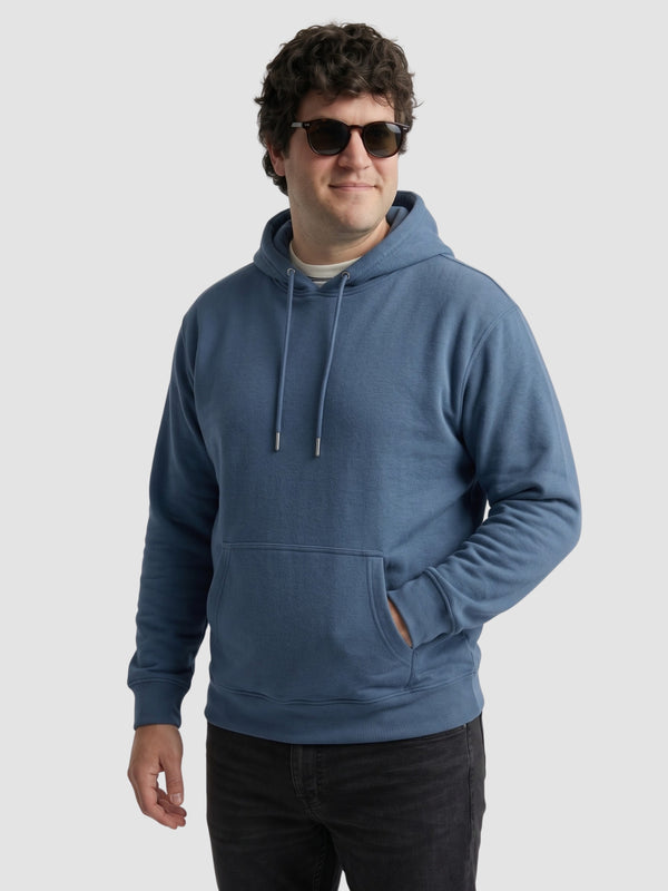 Solid Hoodie in Denim Blue