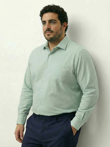 Premium Stretch Oxford Solid Plus Size Shirt