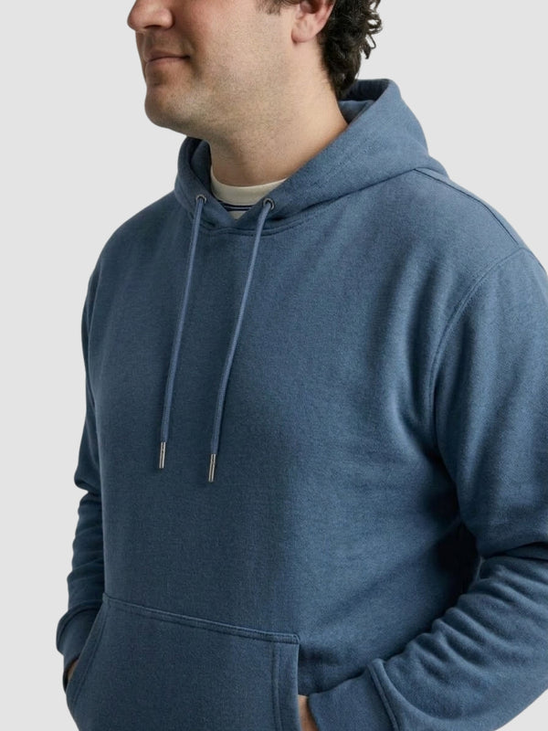 Solid Hoodie in Denim Blue