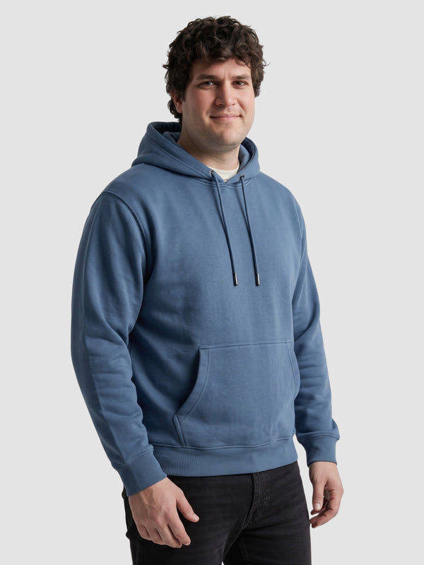 Solid Hoodie in Denim Blue