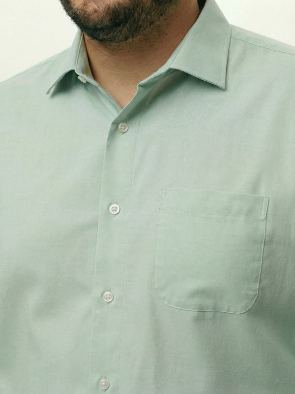 Premium Stretch Oxford Solid Shirt in Sage Green