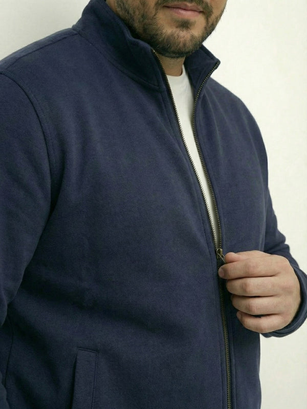 Butter Soft Premium Zipper Jacket in Navy Blue