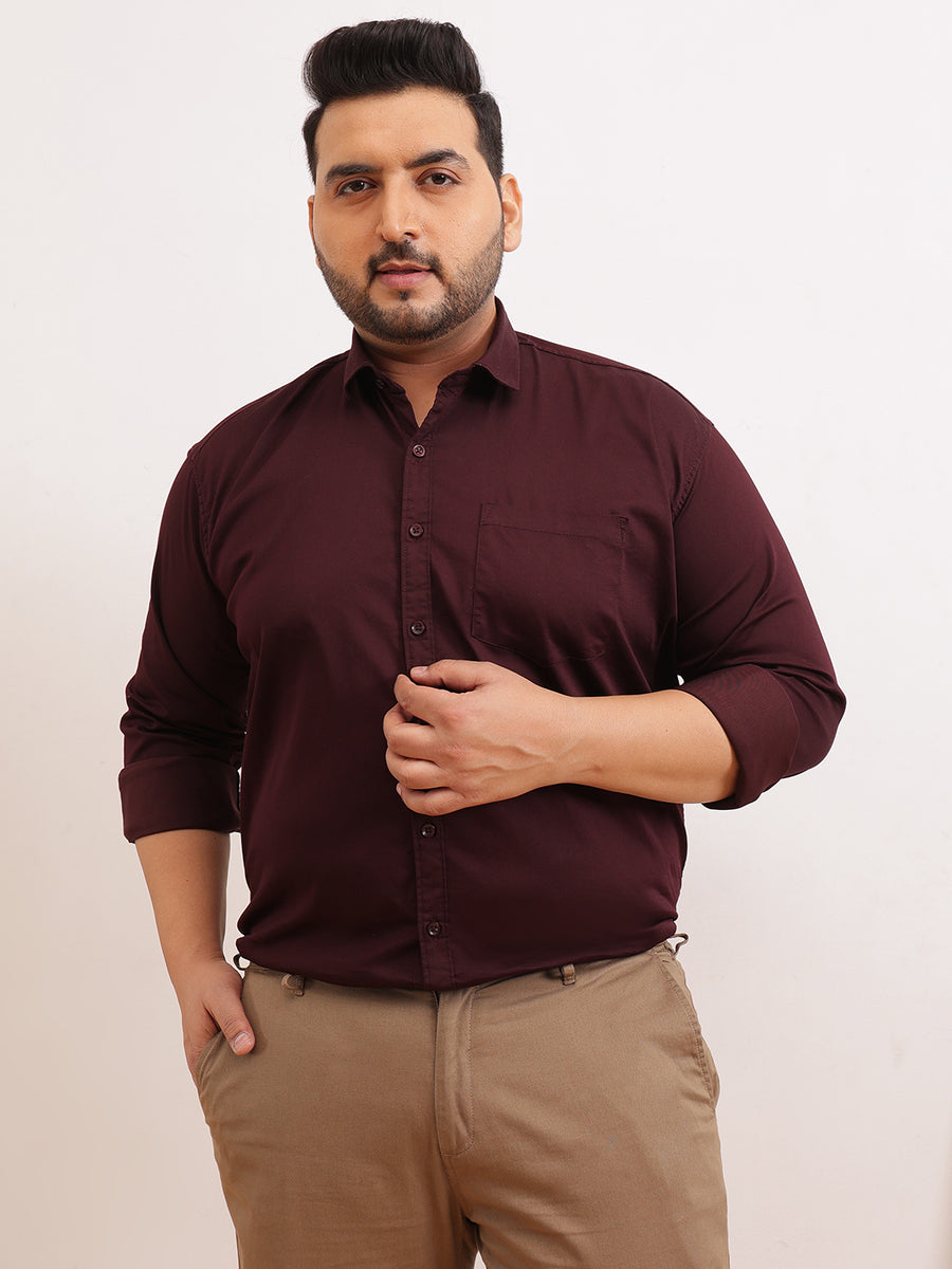 Solid Cotton Plus Size Shirt