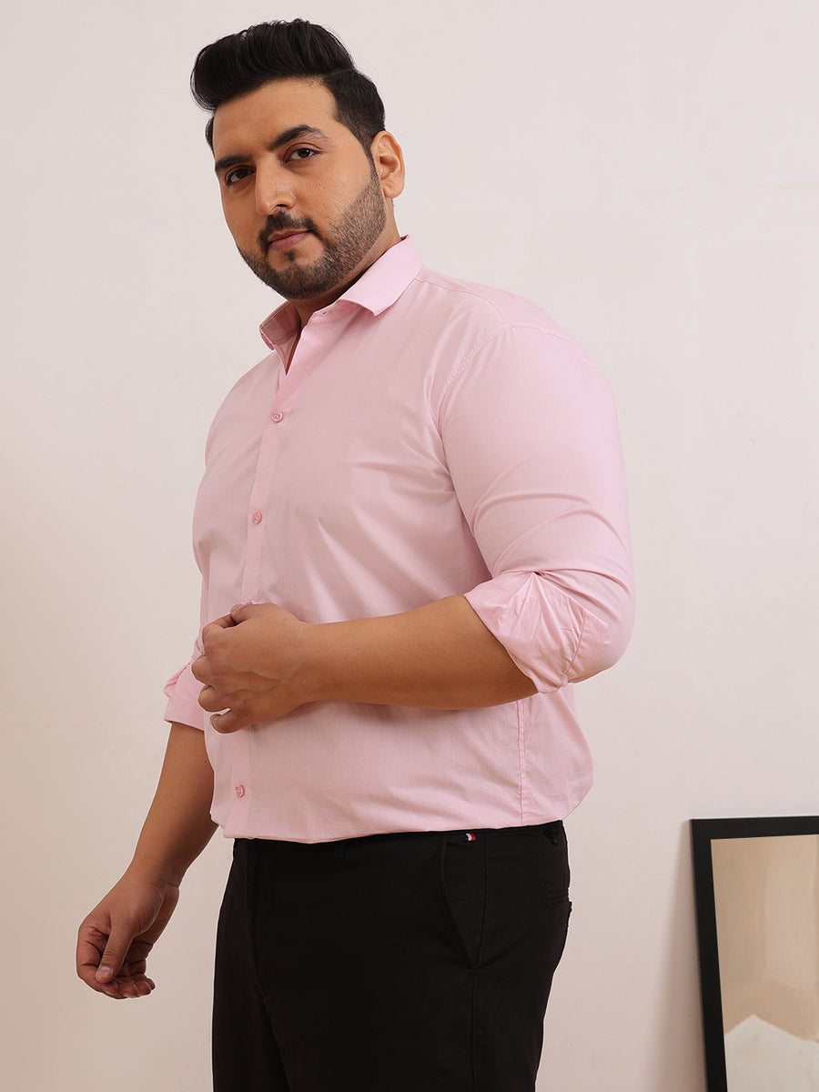 Solid Cotton Plus Size Shirt