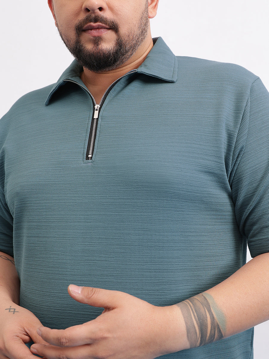 Moon Crush texture Plus size polo