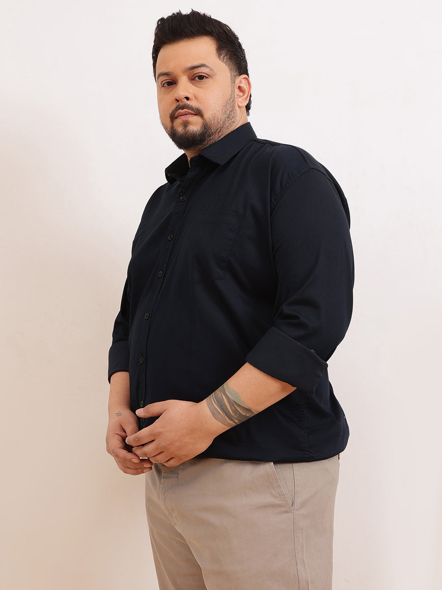 Satin Stretchable Premium Plus Size Shirt